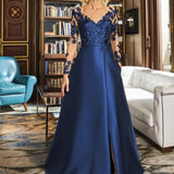 Robe de mère de la mariée bleu marine