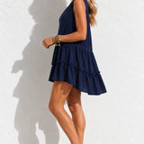 Robe trapèze bleu marine