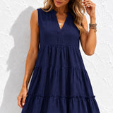 Robe trapèze bleu marine