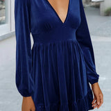 Robe bleu marine en velours