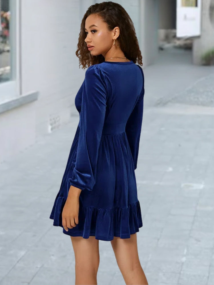 Robe bleu marine en velours