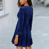 Robe bleu marine en velours